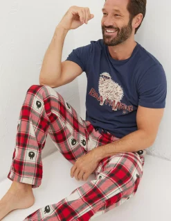 Men FatFace View All|Shelter Stevie Sheep Jacquard Pyjama Bottoms