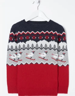 Boys FatFace Knitwear|Shelter Stevie Sheep Ski Jumper