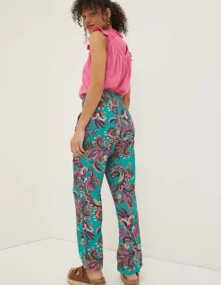Women FatFace Trousers & Leggings|Shirred Festival Trousers