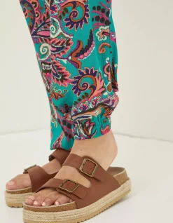 Women FatFace Trousers & Leggings|Shirred Festival Trousers