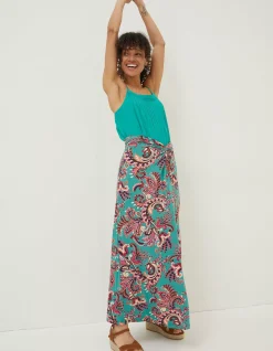 Women FatFace Skirts|Shona Festival Jersey Maxi Skirt