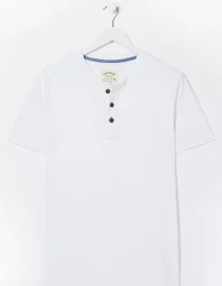 Men FatFace View All|Short Sleeve Slub Henley T-Shirt