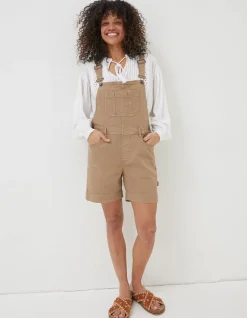 Women FatFace Jumpsuits & Playsuits|Shortie Canvas Dungarees