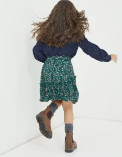 Girls FatFace View All|Sia Evergreen Floral Skirt