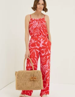 Women FatFace Shirts & Blouses|Sian Ikat Leaves Cami Top