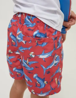 Boys FatFace View All|Sidney Shark Swim Shorts