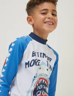 Boys FatFace View All|Sidney The Shark Rash Vest