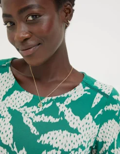 Women FatFace View All|Simone Textured Leaves Jersey Dress