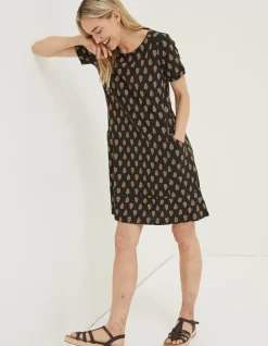 Women FatFace Dresses|Simone Woodblock Jersey Dress