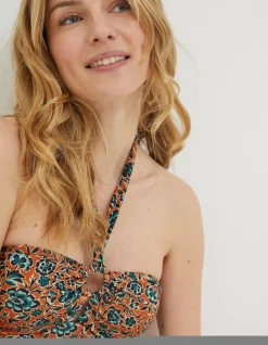 Women FatFace Beachwear & Swimwear|Sketched Floral Hoop Tankini Top