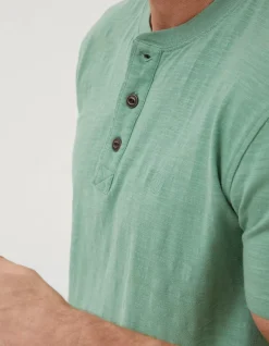 Men FatFace T-Shirts|Slub Henley T-Shirt