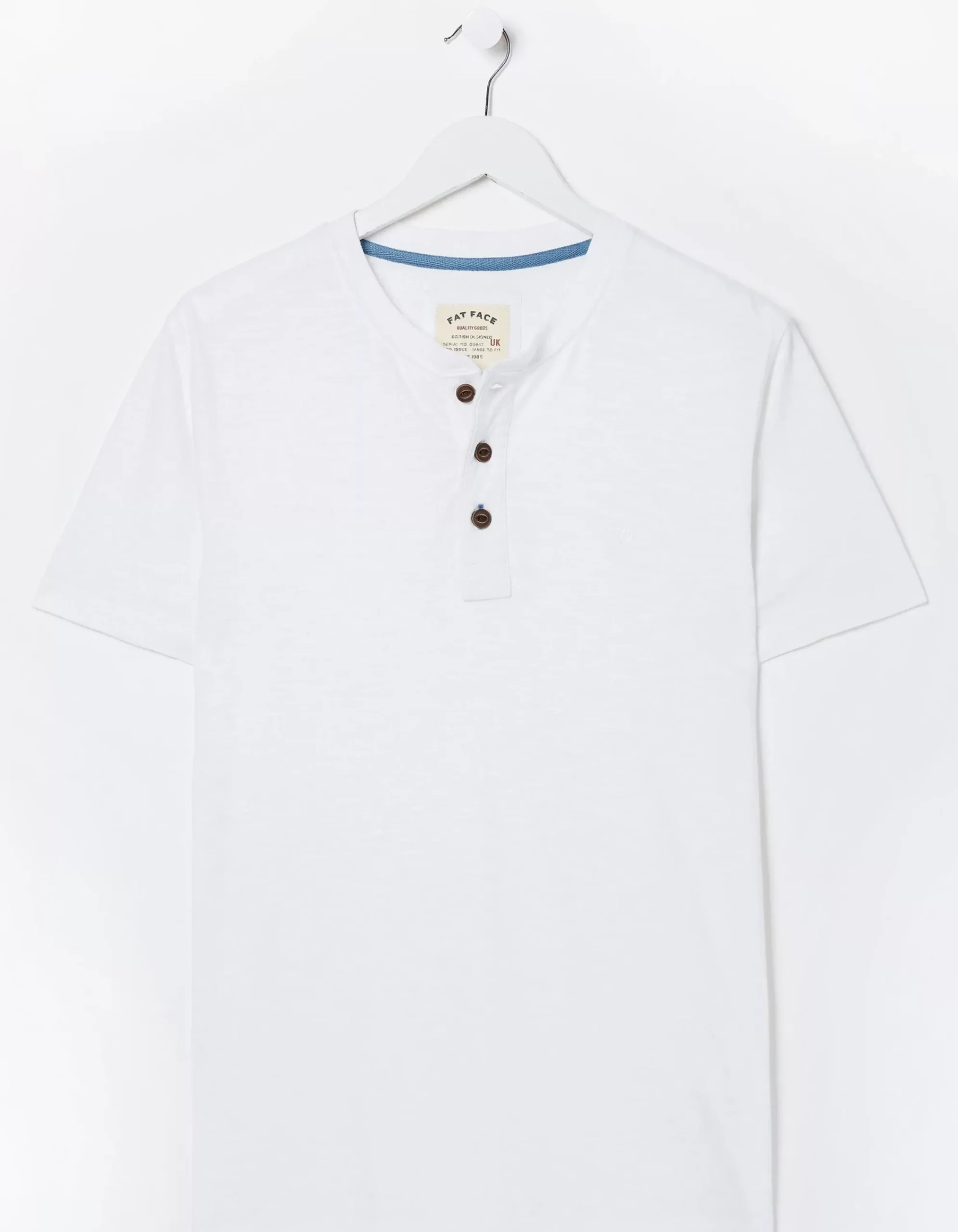 Men FatFace T-Shirts|Slub Henley T-Shirt
