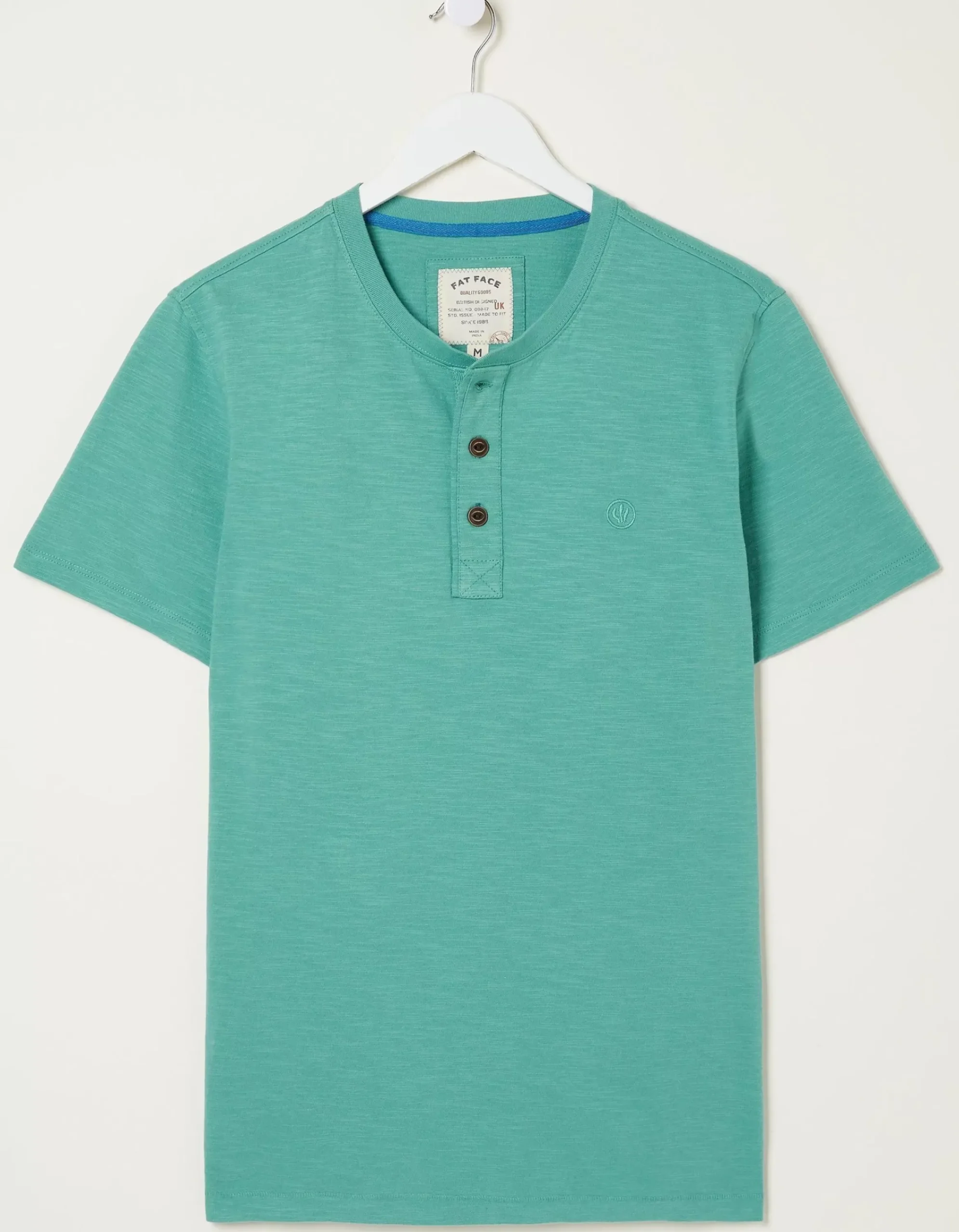 Men FatFace T-Shirts|Slub Henley T-Shirt