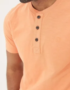 Men FatFace T-Shirts|Slub Henley T-Shirt