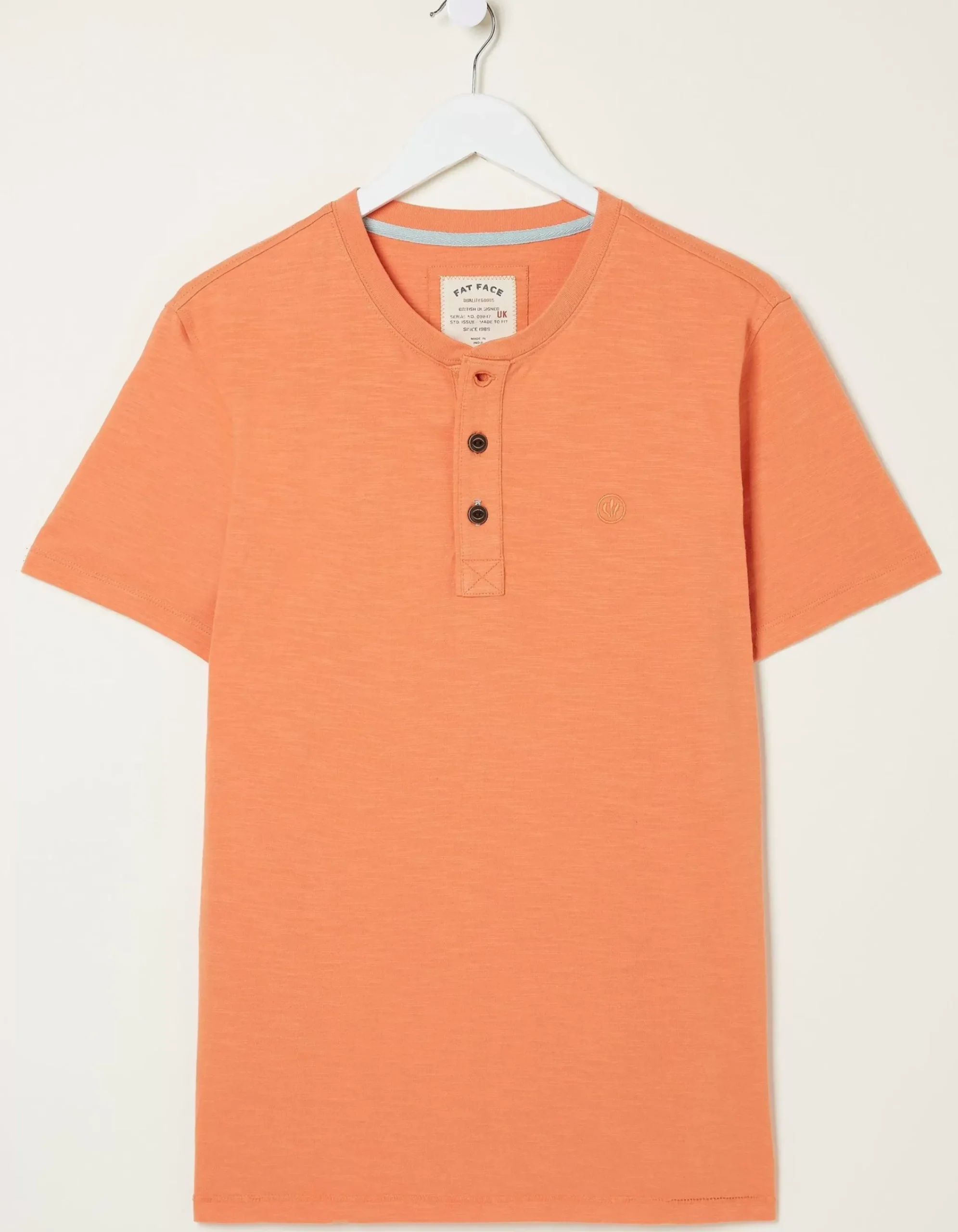 Men FatFace T-Shirts|Slub Henley T-Shirt