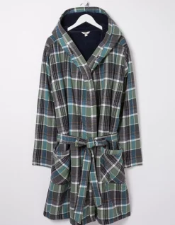 Men FatFace Nightwear & Pyjamas|Southsea Fleece Checked Robe