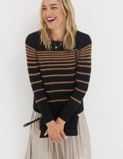 Women FatFace View All|Sparkle Stripe Jumper