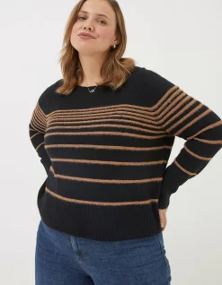Women FatFace View All|Sparkle Stripe Jumper