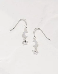 Women FatFace View All|Star And Moon Charm Earrings
