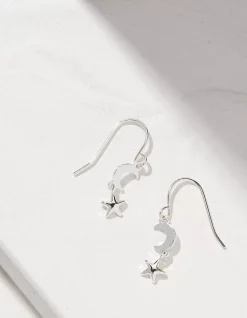 Women FatFace View All|Star And Moon Charm Earrings
