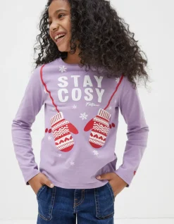 Girls FatFace View All|Stay Cosy T-Shirt