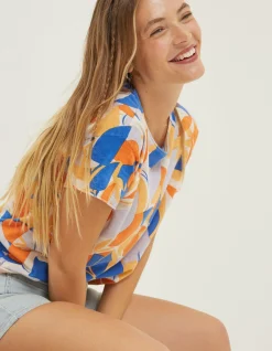 Women FatFace Knitwear|Stencil Floral Knitted Top