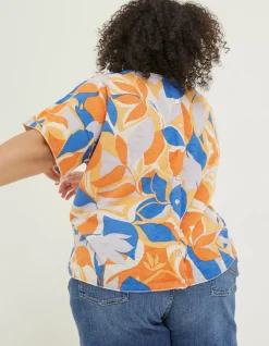 Women FatFace Knitwear|Stencil Floral Knitted Top