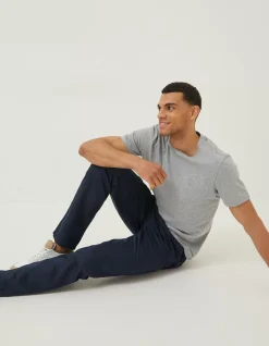Men FatFace Trousers & Chinos|Straight Cotton Linen Trousers