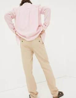 Men FatFace Trousers & Chinos|Straight Cotton Linen Trousers
