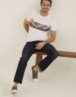 Men FatFace Jeans|Straight Dark Vintage Wash Jeans