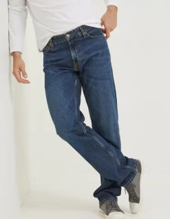 Men FatFace Jeans|Straight Mid Wash Jeans