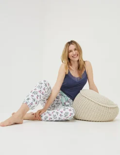 Women FatFace Nightwear & Loungewear|Strawberry Cuffed Pants