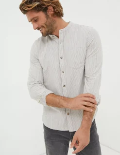Men FatFace View All|Stripe Grandad Shirt