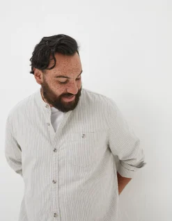Men FatFace View All|Stripe Grandad Shirt