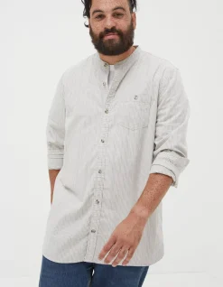Men FatFace View All|Stripe Grandad Shirt