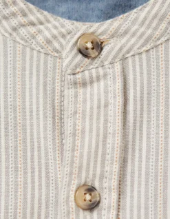 Men FatFace View All|Stripe Grandad Shirt