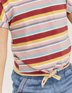 Girls FatFace View All|Stripe Knot Front T-Shirt