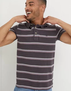 Men FatFace T-Shirts|Stripe Pique Polo