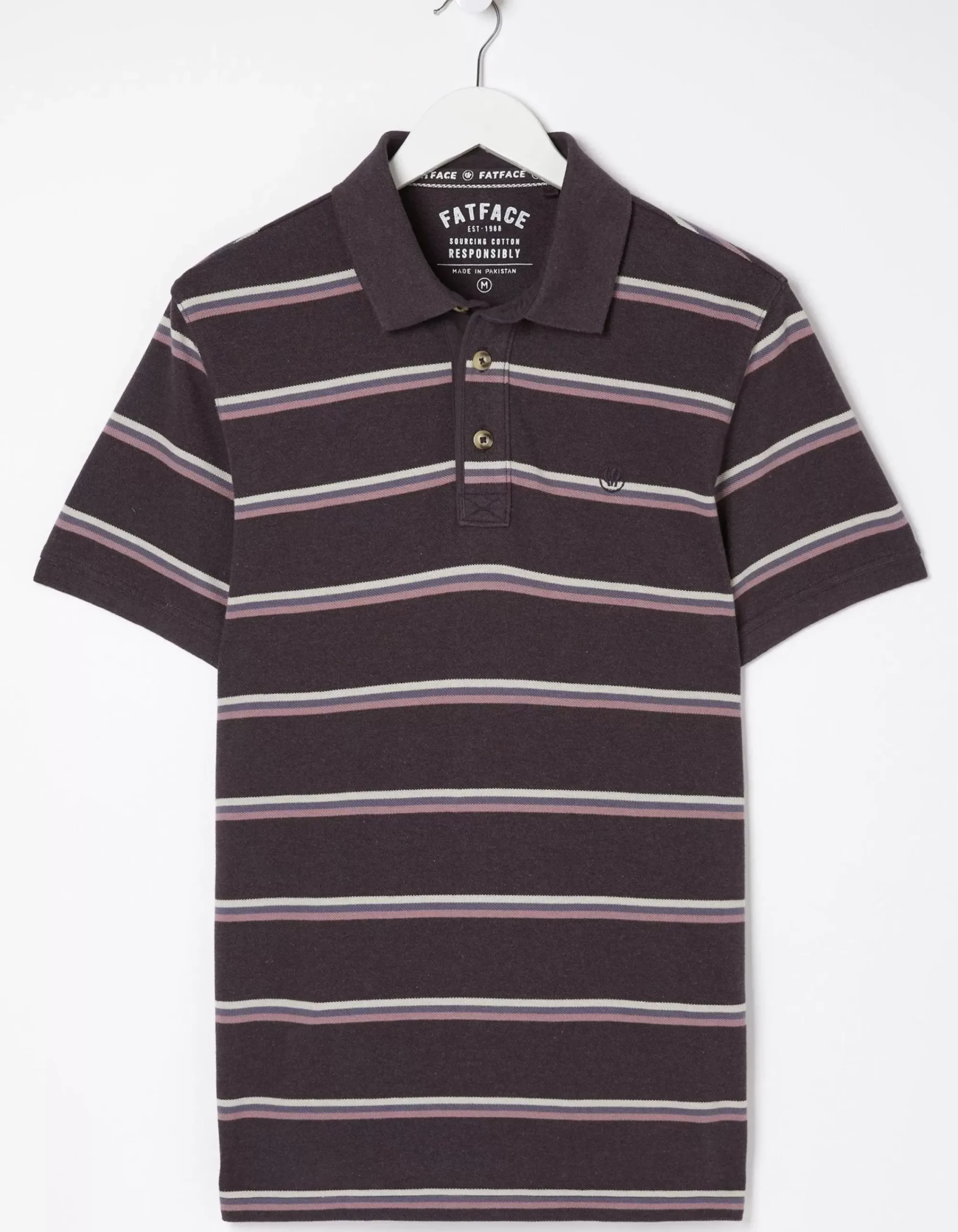 Men FatFace T-Shirts|Stripe Pique Polo