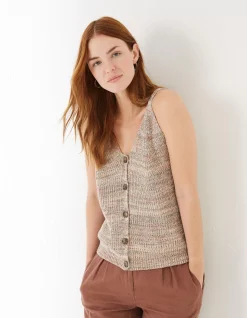 Women FatFace Tops & T-Shirts|Striped Vest