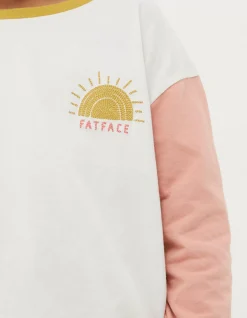 Girls FatFace View All|Sun Embroidered Long Sleeve T-Shirt