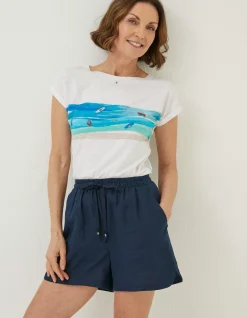 Women FatFace Tops & T-Shirts|Surf Graphic T-Shirt