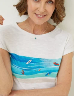 Women FatFace Tops & T-Shirts|Surf Graphic T-Shirt
