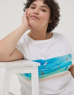 Women FatFace Tops & T-Shirts|Surf Graphic T-Shirt