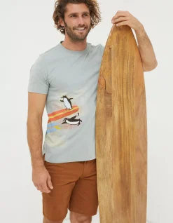 Men FatFace View All|Surfing Penguins T-Shirt