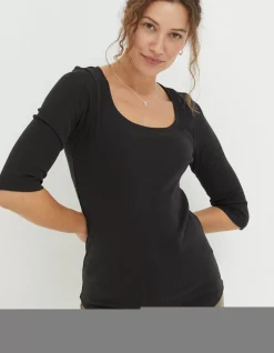 Women FatFace View All|Susie Square Neck Rib Top