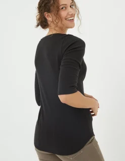 Women FatFace View All|Susie Square Neck Rib Top