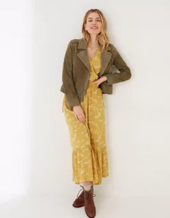 Women FatFace Coats & Jackets|Suzie Suede Biker Jacket