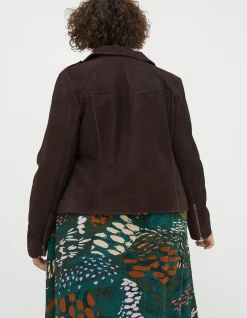 Women FatFace Coats & Jackets|Suzie Suede Biker Jacket
