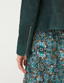 Women FatFace Coats & Jackets|Suzie Suede Biker Jacket